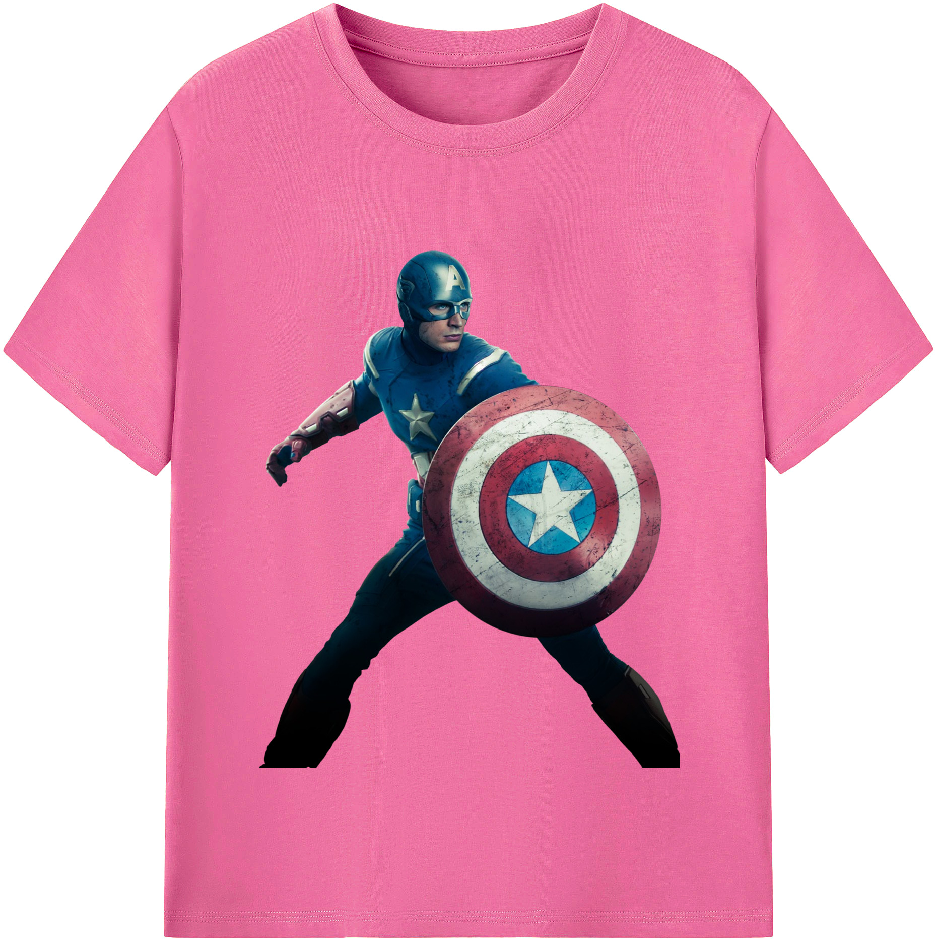 （画像用） アベンジャーズ The Avengers レディースカジュアルプリントTシャツ（綿100％）